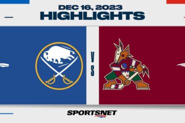 NHL Highlights | Sabres vs. Coyotes - December 16, 2023