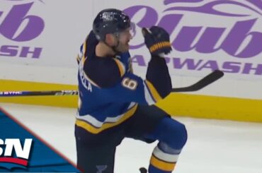 Blues' Marco Scandella Breaks In On Penalty Kill And Roofs Backhand For First Goal Of Season