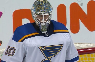 Jordan Binnington gets feisty in Game 4