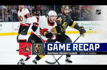 Senators @ Golden Knights 12/17 | NHL Highlights 2023