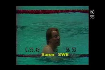 100 Backstroke Men Final 1980 Olympic Games, Moscow