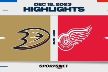 NHL Highlights | Ducks vs. Red Wings - December 18, 2023