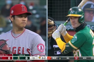 Shohei Ohtani Embarrasses Mark Canha After Benches Clear | Angels vs. Athletics (May 28, 2021)