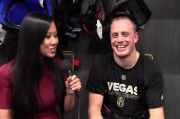 VGK NATE SCHMIDT TALKS DJ EXPERIENCE, SHARKS: "I'M READY FOR SERIES TO START"