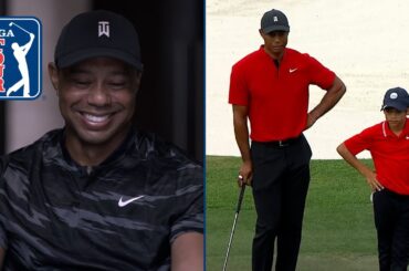 Tiger Woods reacts to Charlie & Tiger: Mannerisms video