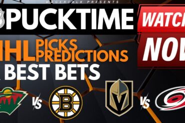 NHL Predictions, Picks & Odds | Wild vs Bruins | Golden Knights vs Hurricanes | PuckTime Dec 19