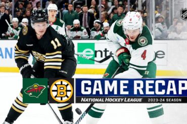 Wild @ Bruins 12/19 | NHL Highlights 2023