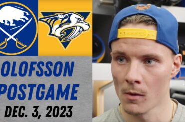 Victor Olofsson Postgame Interview vs Nashville Predators (12/3/2023)