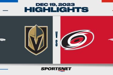 NHL Highlights | Golden Knights vs. Hurricanes - December 19, 2023