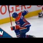 Zach Hyman Roofs Home Backhander To Put Oilers On Board vs. Panthers