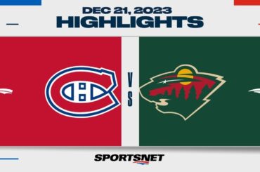 NHL Highlights | Canadiens vs. Wild - December 21, 2023