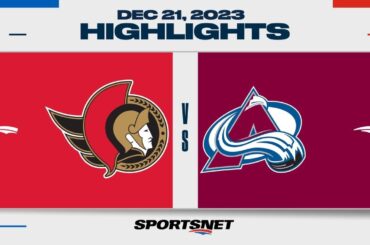 NHL Highlights | Senators vs. Avalanche - December 21, 2023