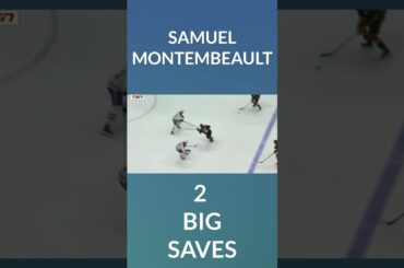 CANADIENS MONTEMBEAULT BIG SAVES VS DUCKS #shortvideo