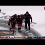 Leo Carlsson INJURY 😨 | Anaheim Ducks vs Calgary Flames | 12-21-2023