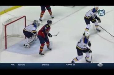 Brian Elliott amazing glove save on Aleksader Barkov