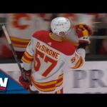 Flames' Nick DeSimone Blasts Point Shot To Score First NHL Goal