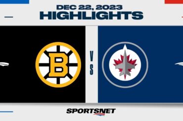 NHL Highlights | Bruins vs. Jets - December 22, 2023