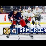 Bruins @ Jets 12/22 | NHL Highlights 2023