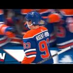 Oilers' Ryan Nugent-Hopkins Goes Bar Down Off Saucer Feed From Connor McDavid