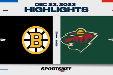 NHL Highlights | Bruins vs. Wild - December 23, 2023