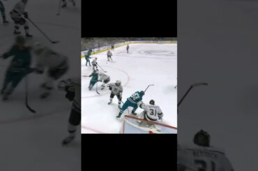 David Rittich makes great pad save vs Sharks #shorts #czech #nhl #hockey