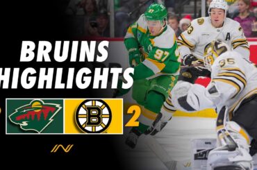 Bruins Highlights & Analysis: Boston Unable to Snap Four-Game Losing Streak With Loss to Wild