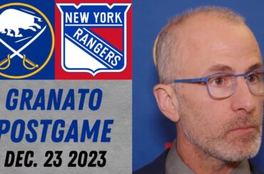 Don Granato Postgame Interview vs New York Rangers (12/23/2023)