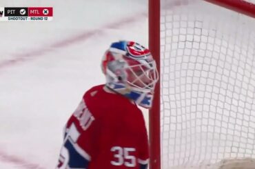 Sam Montembeault was shocked to see the puck in the goal