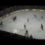 Dmitri Samorukov of the Wilkes-Barre/Scranton Penguins scores vs. the Laval Rocket 12/22/23