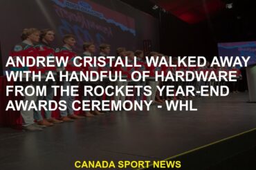 Andrew Cristall walked away with a handful of hardware from the Rockets year-end awards ceremony - W