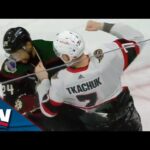 Brady Tkachuk BLASTS Matt Dumba In A One-Sided Scrap