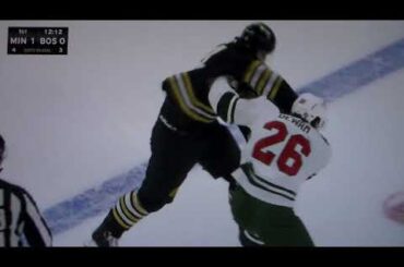 NHL hockey fight - Jakub Lauko(Bruins) vs. Connor DeWar(Wild)