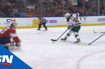 Jason Zucker Forces Turnover, Dekes For Great Breakaway Goal