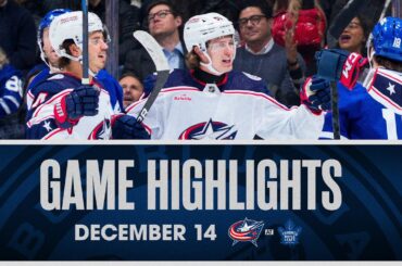 Kent Johnson scores in OT, Blue Jackets defeat Maple Leafs 6-5 💥 | Game Highlights (12/14/23)