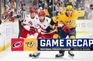 Hurricanes @ Predators 12/27 | NHL Highlights 2023