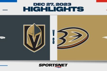 NHL Highlights | Golden Knights vs. Ducks - December 27, 2023