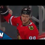 Blackhawks' Connor Bedard Pots His Own Rebound Off Between-The-Leg Attempt