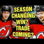 NJ Devils With A Season Changing Win after Hughes & Meier Scored to Beat Blue Jackets? Trade Coming?