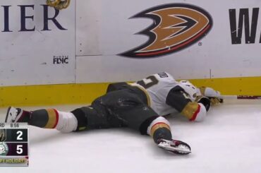 Frank Vatrano nails Michael Amadio and he goes into the boards HARD 🤕