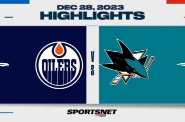 NHL Highlights | Oilers vs. Sharks - December 28, 2023