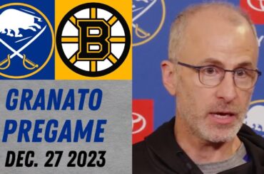 Don Granato Pregame Interview vs Boston Bruins (12/27/2023)