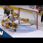 Predators' Juuse Saros Stuns Crowd With Spectacular Diving Save On Red Wings' Patrick Kane