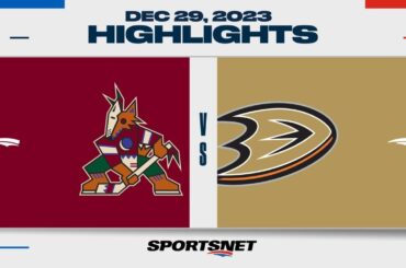 NHL Highlights | Coyotes vs. Ducks - December 29, 2023