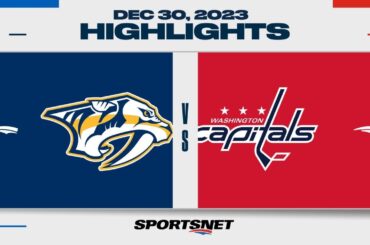 NHL Highlights | Predators vs. Capitals - December 30, 2023