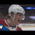 Canadiens' Cole Caufield Snipes Top Shelf Goal With Perfect Backhand Shot