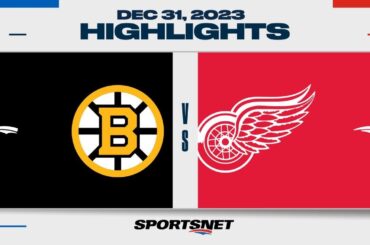 NHL Highlights | Bruins vs. Red Wings - December 31, 2023