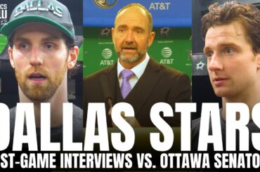 Scott Wedgewood, Thomas Harley & Peter DeBoer React to Jake Oettinger Injury, Dallas Win vs. Ottawa