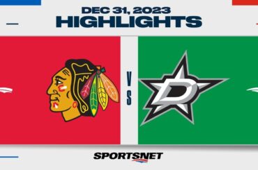 NHL Highlights | Blackhawks vs. Stars - December 31, 2023