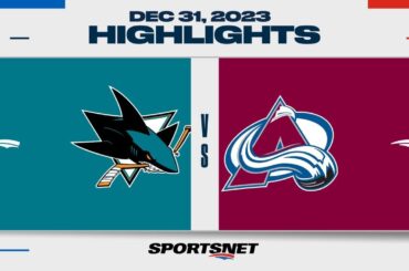 NHL Highlights | Sharks vs. Avalanche - December 31, 2023