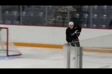 Niagara IceDogs rookie defenceman Isaac Enright at his first OHL training camp